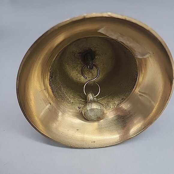 Vintage Brass Captain's Table Bell, 8" Tall, Bell  3.5" Diameter - Picture 3 of 4